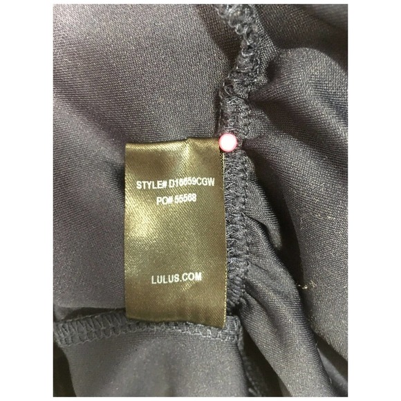 Lulus Womens Medium Style And Flare Ruffled Long Sleeve Mini Dress Navy Blue - Picture 10 of 16